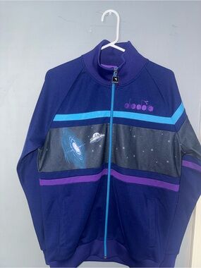 Diadora x AdultSwim Rick & Morty Themed Purple Jacket with Purple & Blue Trim